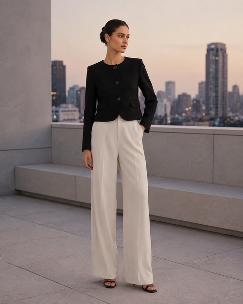 Noir Elan Cropped Jacket