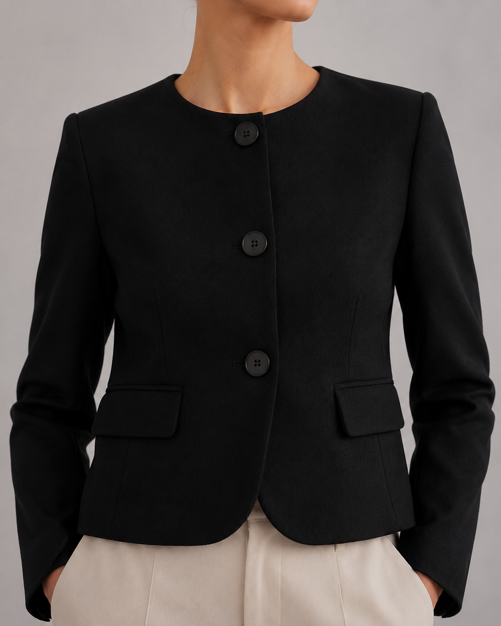 Noir Elan Cropped Jacket