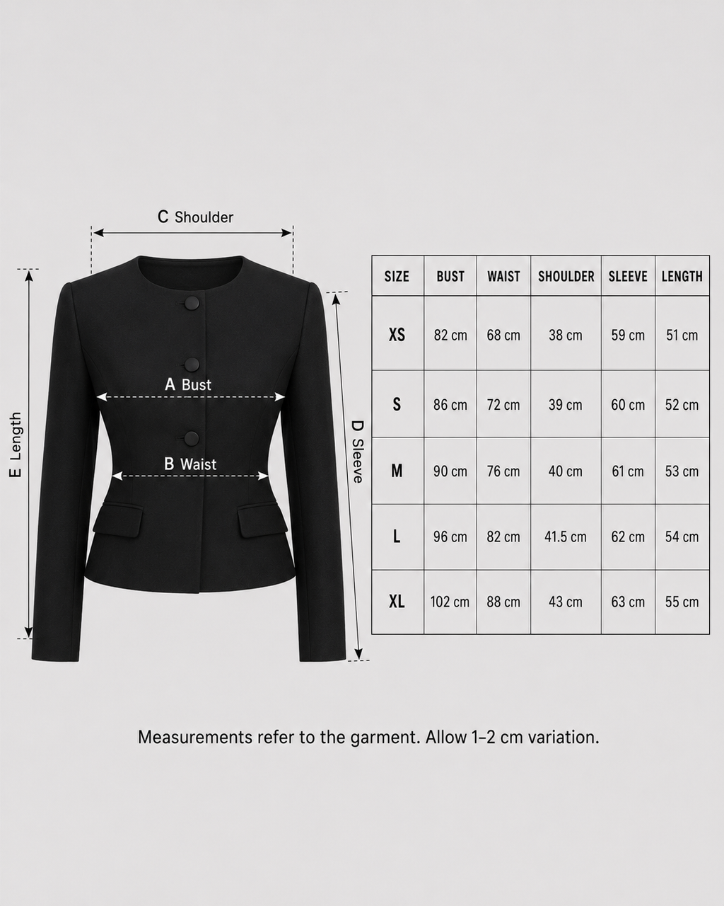 Noir Elan Cropped Jacket