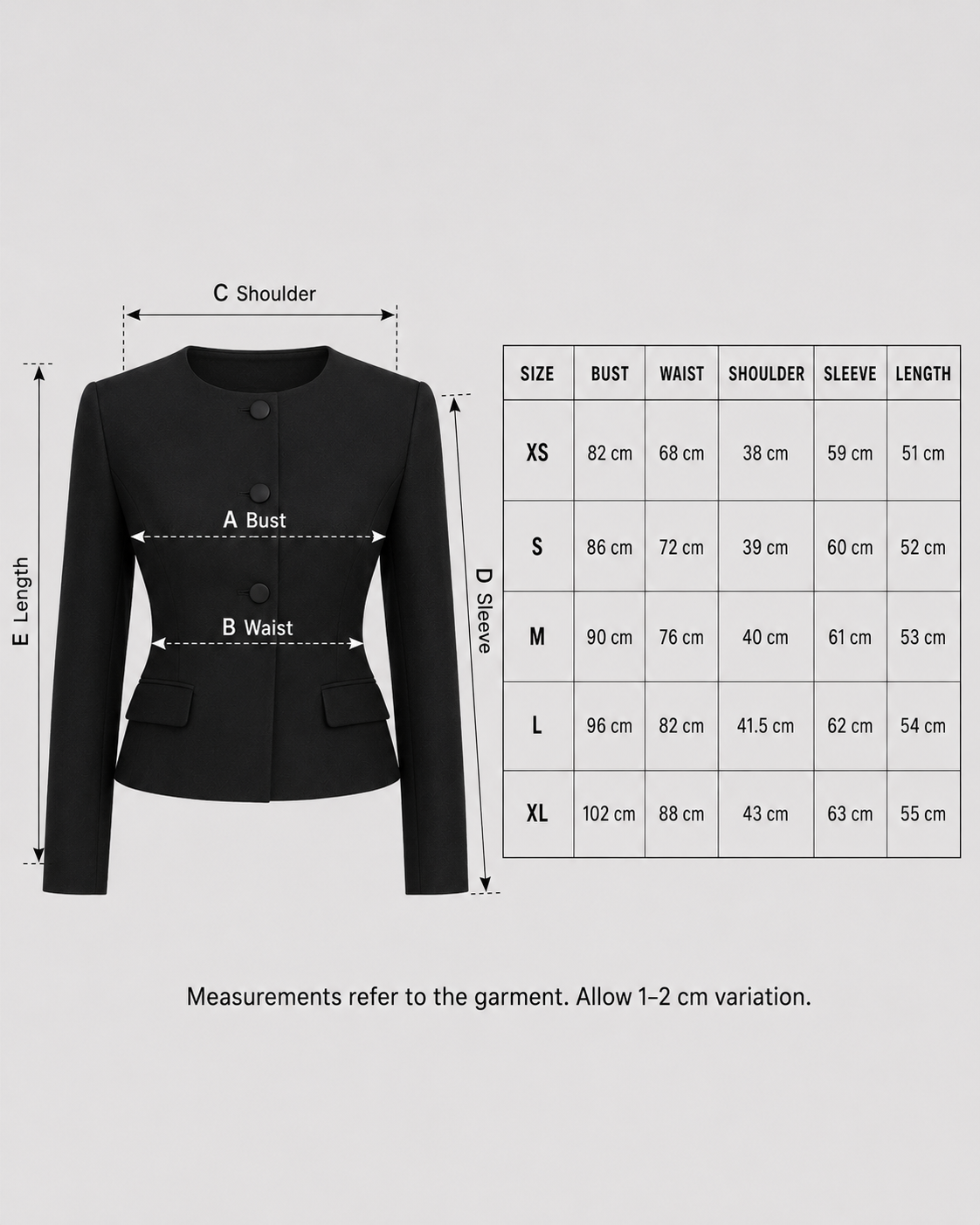 Noir Elan Cropped Jacket