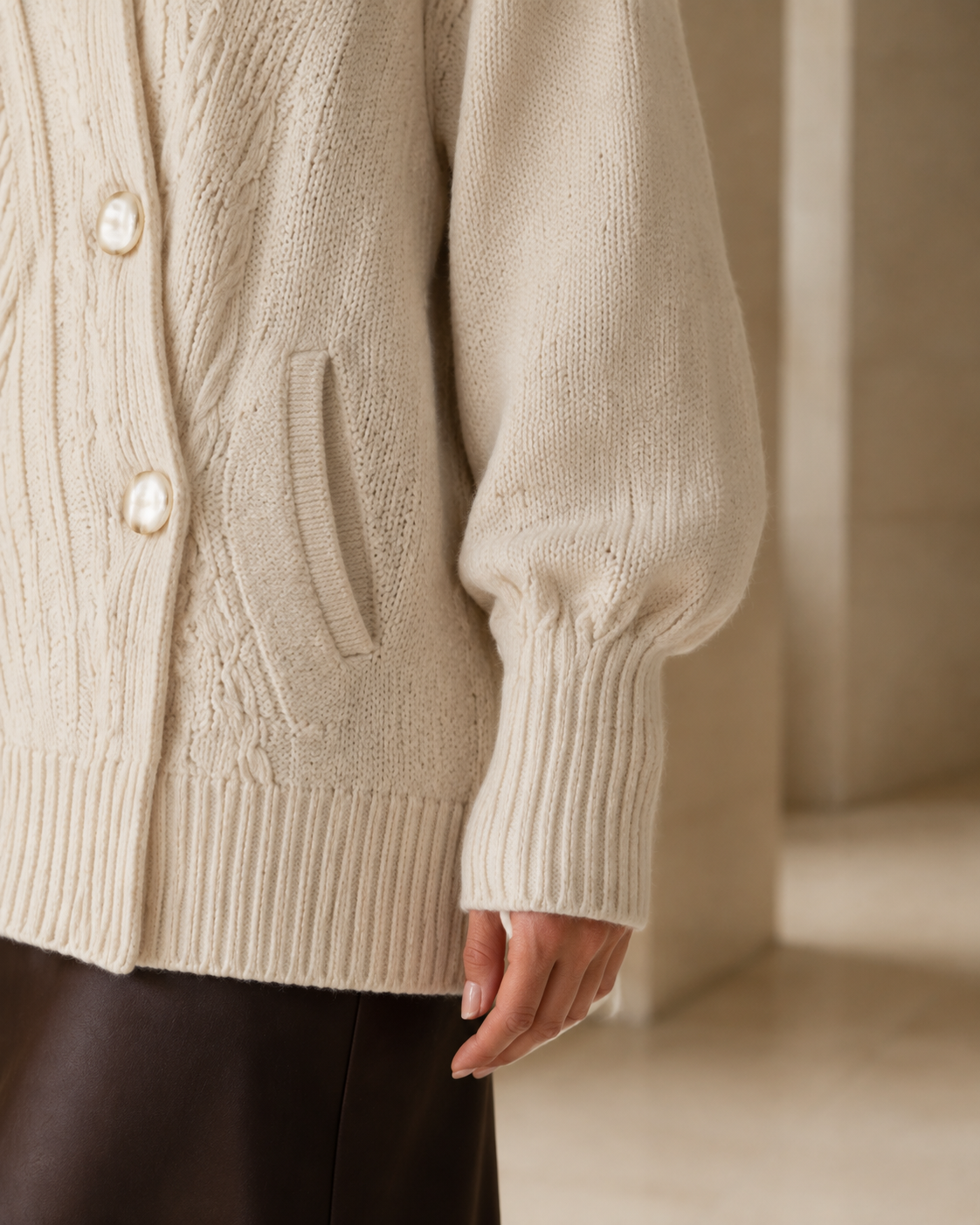 Aveline Sculpted Cable Cardigan