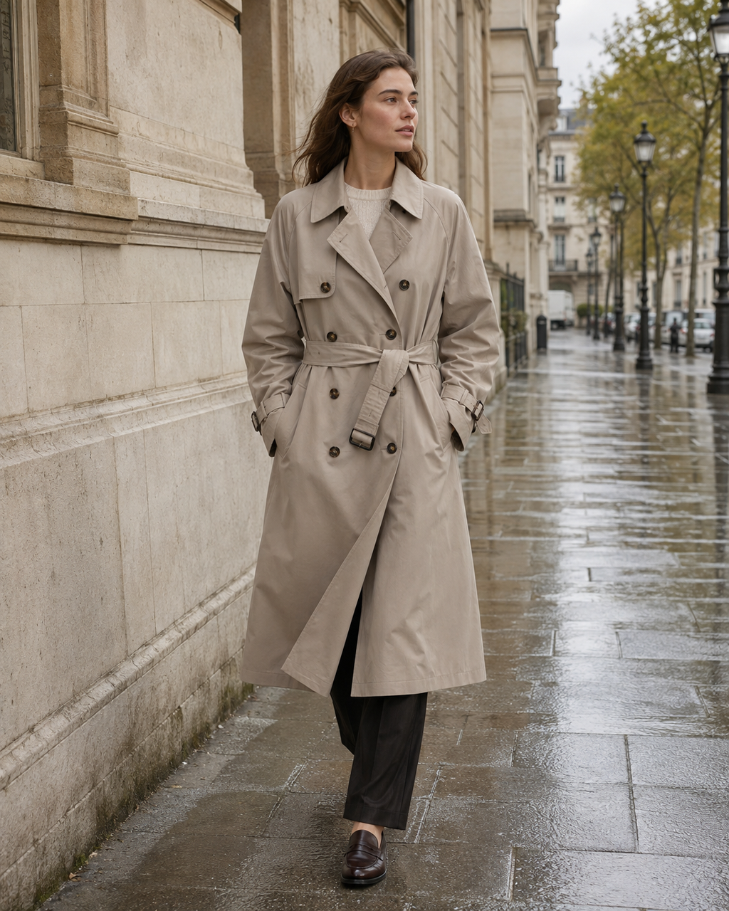 Sienna Fluid Trench Coat